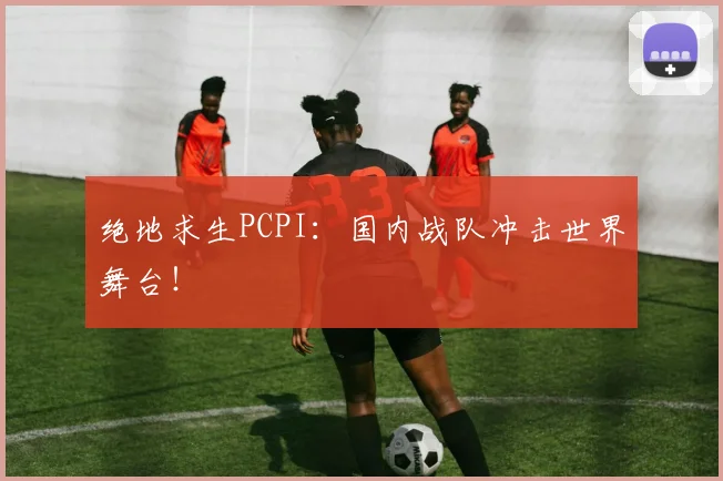 绝地求生PCPI：国内战队冲击世界舞台！
